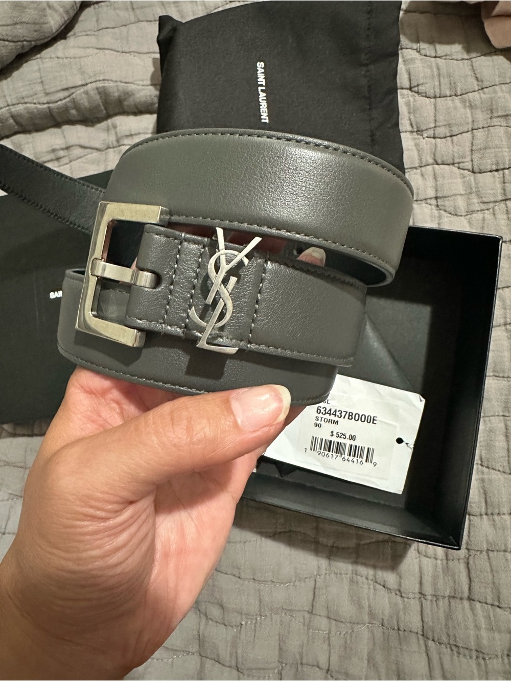Saint Laurent classic belt with YSL Logo